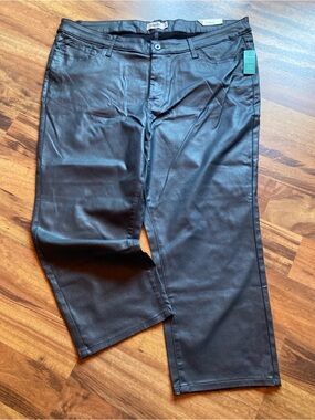 New Edgley Size 24W Short coated steel gray coated slim straight ankle pants
